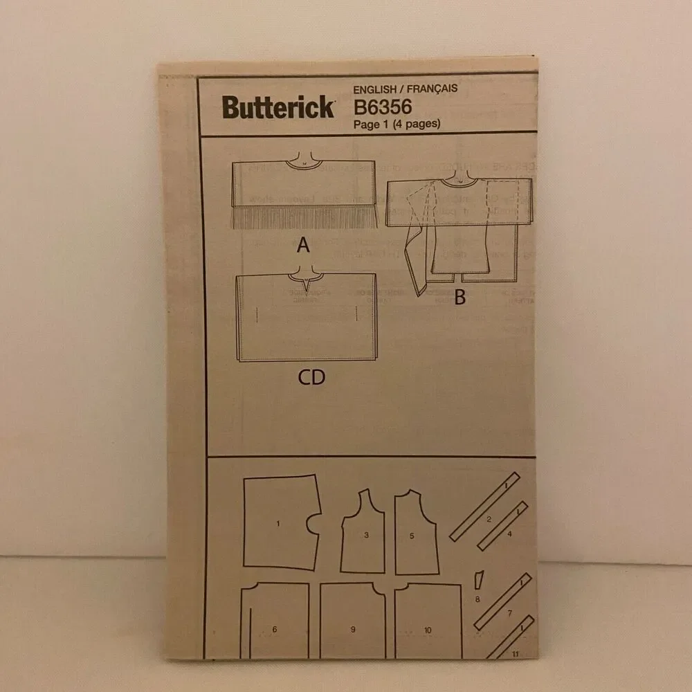 #B6356 Butterick Misses Tunic Sewing Pattern Size L-2XL